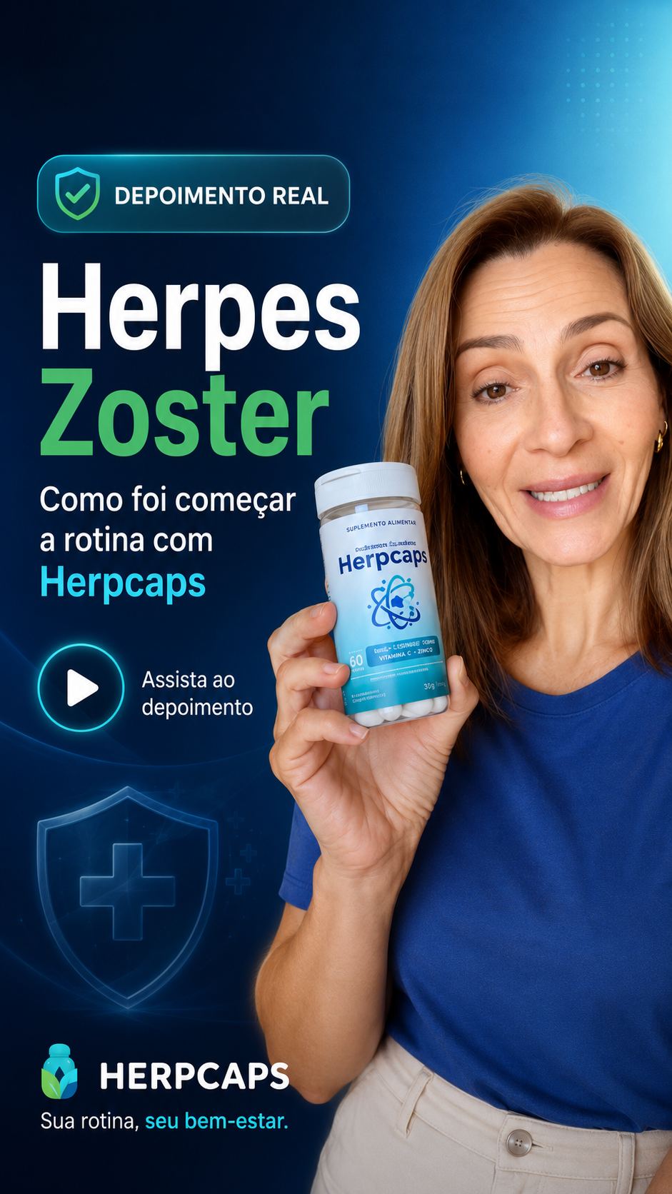 Depoimento de cliente Herpcaps